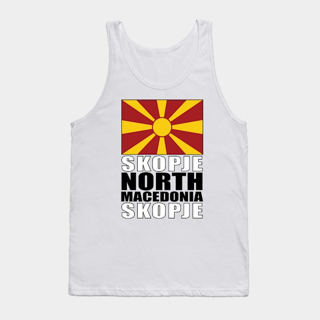 Flag of North Macedonia Tank Top by KewaleeTee